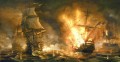 batalla naval napoleónica pintura